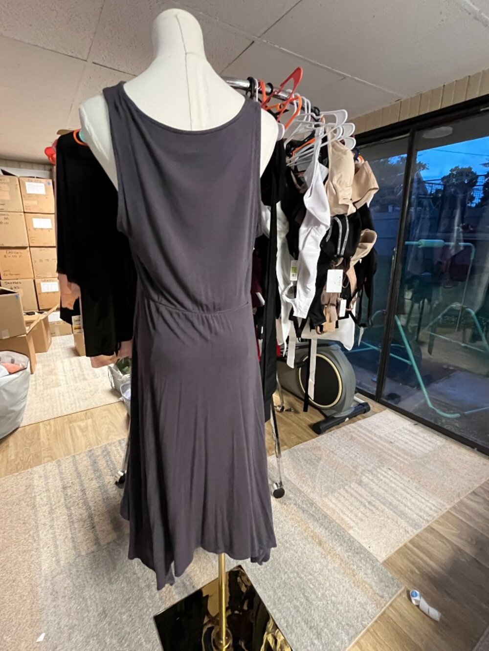 Torrid Super Soft Knit Handkerchief Hem Sleeveless Dress Gray 0 - Picture 8 of 15